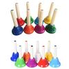 8Pcs Hand Bells Set, Colorful Diatonic Metal Bells Bells Bells Musical For Classroom Party Hand I7L1