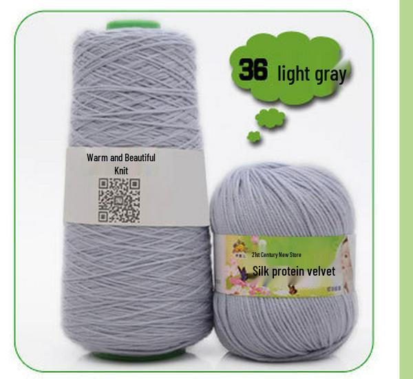 Детская пряжа из хлопка с протеином шелка для вязания и вязания крючком шарфа
