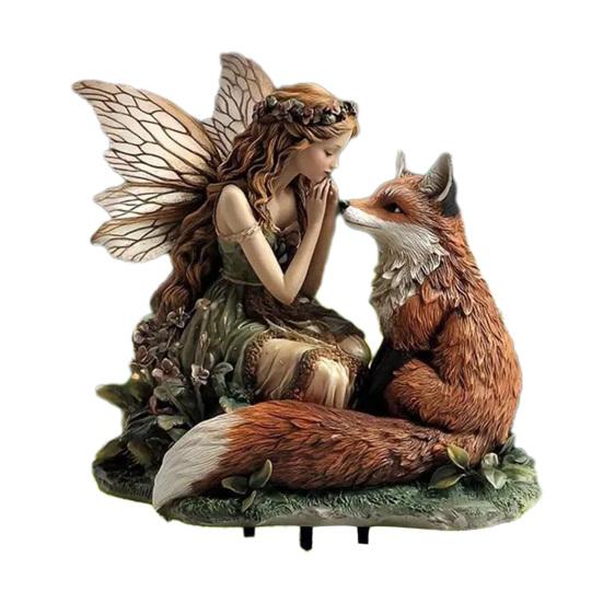 Деревянный эльф Акриловая табличка Колышек Устойчивый к погодным условиям 2D Плоский Фея Колышек Растения Горшок Украшение В помещении На улице Сад Двор Газон Патио Орнамент