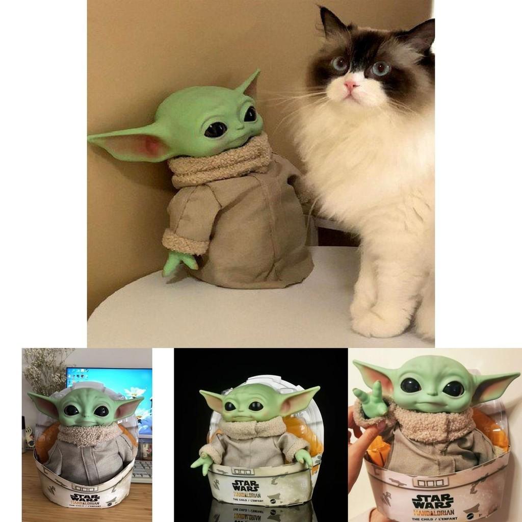 Star Wars Yoda Baby Grogu Plush Doll Exquisitely Crafted 11in Action Figure