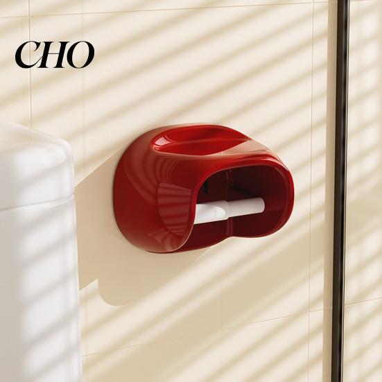 Damage Free Installation Holder Roll No Drilling Wall Mount Toilet Paper with Top Easy Install Storage Shelf Durable Space Saving Tissue Dispenser for
