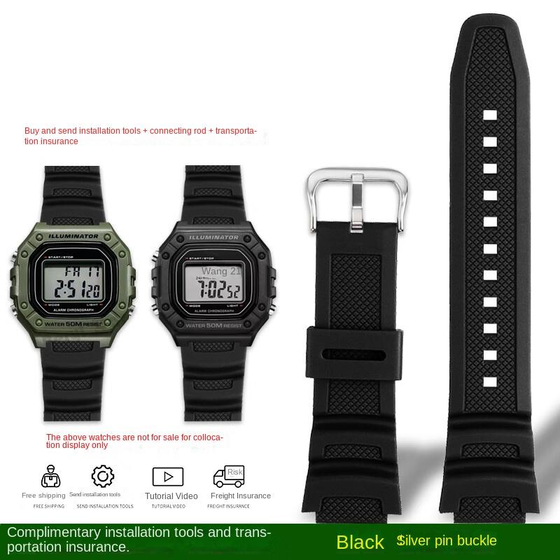 Разноцветный силиконовый ремешок для часов Casio W-218H MRW-210H ae-1200 /1100 / f-108 /sgw300 /400 /w-800h Замена мужского резинового ремешка