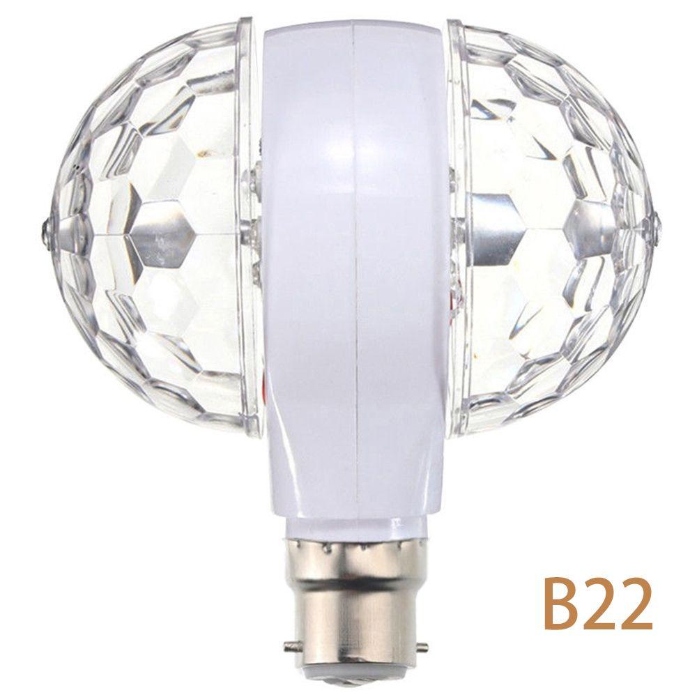 Hot Christmas Party 6W LED B22 E27 Crystal Ball Rotating Bulb Stage Light Bulb Disco Lamp