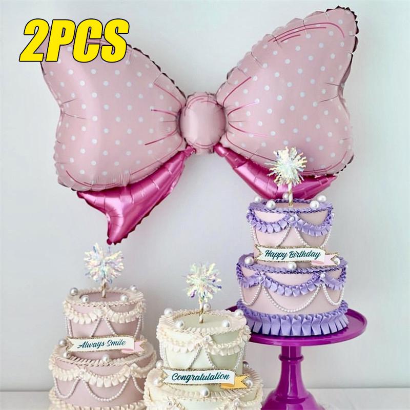 1/10/20 шт. Ins Style пудрово-голубой бант в форме алюминиевой пленки воздушный шар С днем рождения 100 дней Детская вечеринка реквизит для фотосессии