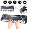 61-key Electronic Keyboard Toy, Multi-function, with Microphone, Early Education Music Toy, Simulated Piano, Educational Science and Education Toy