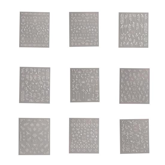 Yousheng Nail Art Наклейка Самоклеящаяся 5D Рельефная 3D Эффекты Невыцветающая DIY Японский Стиль Цветочный Узор Маникюрные Наклейки Поставка Маникюрного Салона