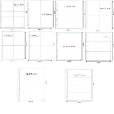 Несколько карманов A4 Kpop Photocard Binder Прозрачный держатель для фотокарточек Фотоальбом Сменные страницы