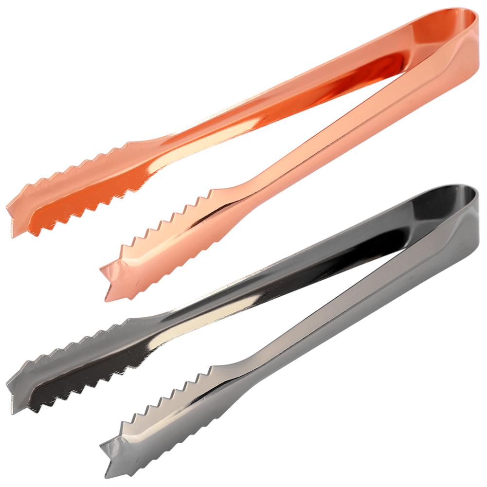 Аксессуары Зажим для еды Щипцы для еды Нержавеющая сталь Зажим для льда Щипцы для еды с зубчатым кончиком для дома, вечеринки, ресторана