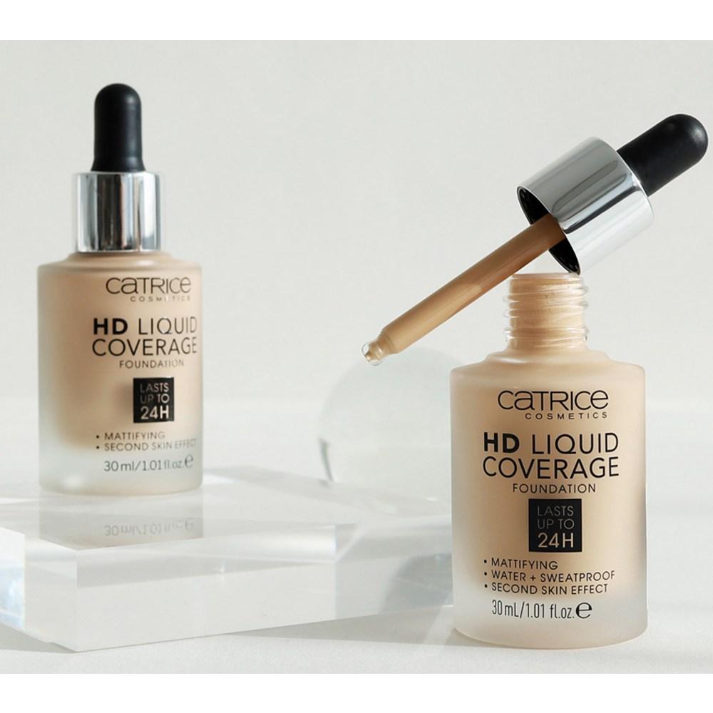 Catrice HD Liquid Coverage Foundation 30ml, No. 002 Porcelain Beige, 2 Pcs.