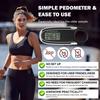 3D Pedometer Clip On Step Counter Portable Digital Pedometer Accurate Step Tracker Electronic Pedometer for Adults Kids Seniors