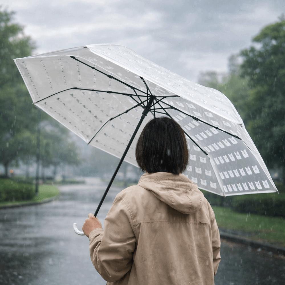 Portable Folding Umbrella Waterproof Transparent Umbrella Cute Automatic Umbrella  Rainy Day