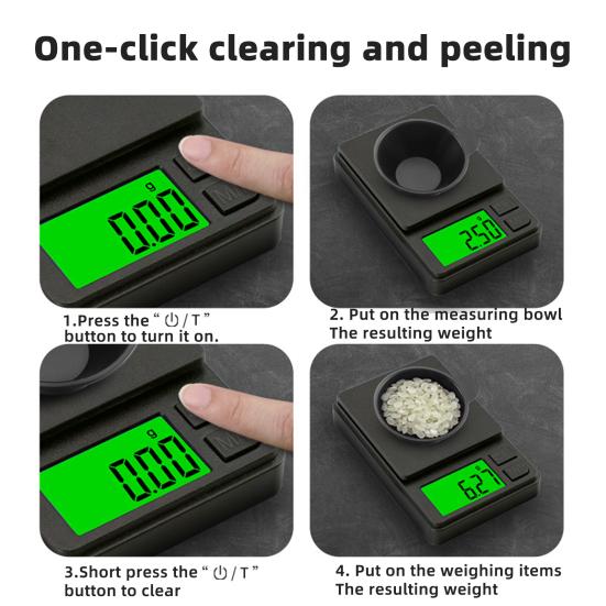 Мини ювелирные весы 0.01/0.1 г ЖК-дисплей Высокая точность Питание от батареек Карманный размер Электронные весы Многофункциональные Маленькие весы Цифровые весы