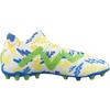 Puma Future Ultimate Njr Round Toe Comfortable Mg (Rubber Short Studs) Durable Breathable Soccer Shoes Men Soccer Shoes White Yellow Green 107616-01