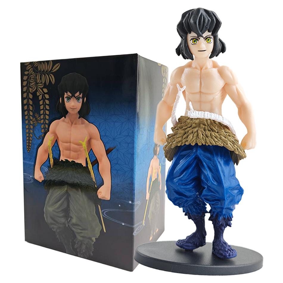 Аниме Фигурка Истребитель Демонов - Камадо Тандзиро с Агацума Дзэницу и Нэдзуко ПВХ Модель Игрушки Kimetsu No Yaiba Воины