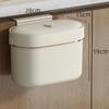 Compact Hanging Garbage Bin with Lid for Bedroom and Cupboard Use