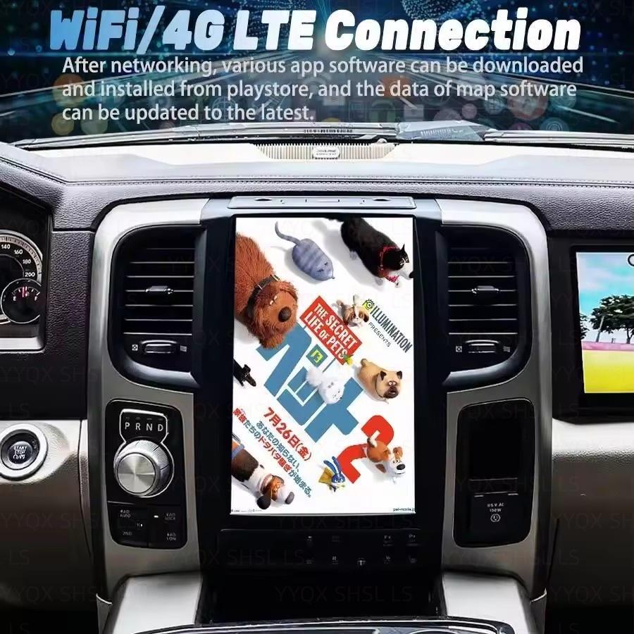 BJS1 For Dodge RAM 1500 2500 3500 2013-2018 Car Multimedia Player Gps Navigation Radio Android AUTO Wireless  Carplay 4G GPS WIFI
