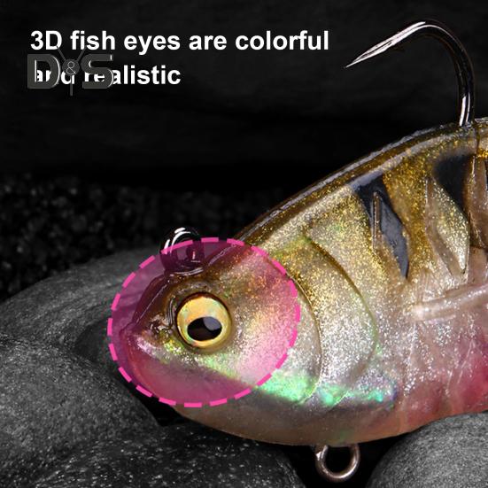 9,5 см/20 г многосоставная рыболовная приманка с острым крючком, многосекционная, из ПВХ, реалистичная бионическая искусственная приманка для ловли в пресной и соленой воде