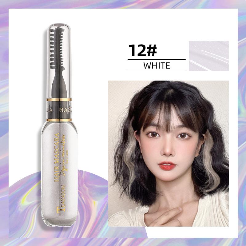 13 Colors Disposable Hair Dye Mascara Convenient Time-saving Eye Lashes Brush Temporary Hair Coloring Cosmetics