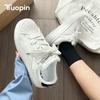 Оригинальные белые кеды с мыском, женские новые летние туфли на плоской подошве, универсальные нишевые туфли-хлебушки