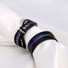 Парные кольца для него и для нее, черное золото, женское кольцо с фиолетовым цирконом, обручальное кольцо из титановой стали, мужское кольцо, обручальное кольцо, ювелирные изделия, подарки