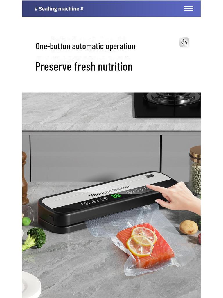 Kitchen Vacuum Sealer: Dry & Wet Dual-Use Food Preservation and Packaging Machine