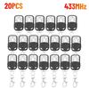 1-50PCS Universal Garage Door Control Wireless RF Remote Control 433MHz Electric Gate Remote Control Key Fob Controller