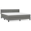 Maison Exclusive - Sommier à lattes de lit avec matelas Gris foncé 160x200cm Tissu