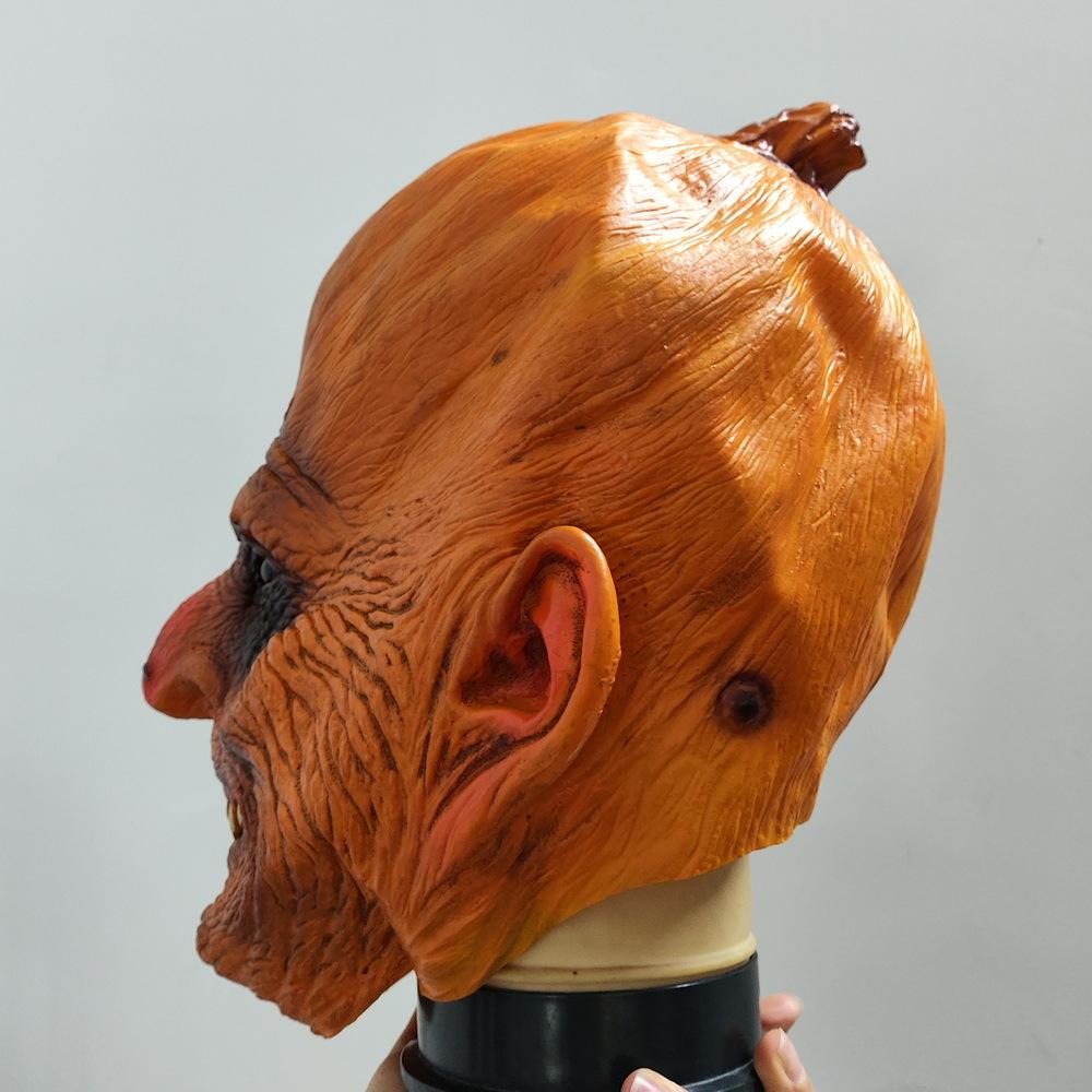 Pumpkin mask cos Halloween Horror Easter Haunted House Costume Latex Funny Prank Props Pumpkin Headgear