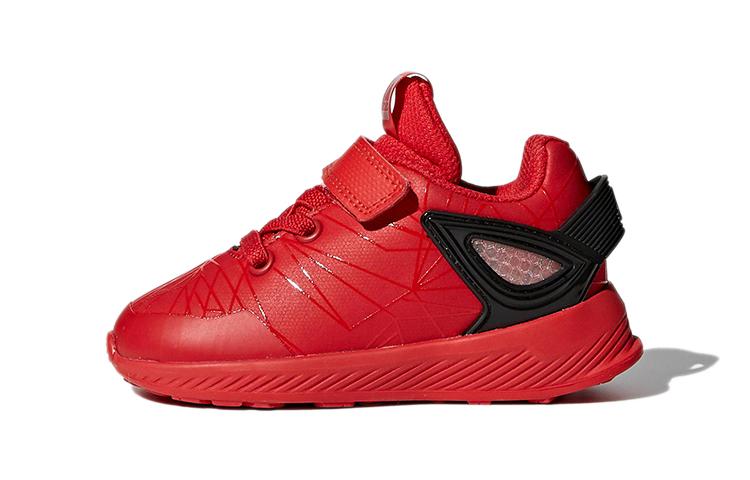 adidas Rapidarun I Человек-паук Нескользящие Нескользящие Низкие Детские Кроссовки Красный Черный Для Младенцев И Малышей S81132