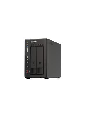 QNAP NAS для малого и среднего бизнеса с процессором Intel Celeron, двумя портами и слотом для SSD-кэша TS-253E 2-отсековый четырехъядерный 2.5GbE M.2