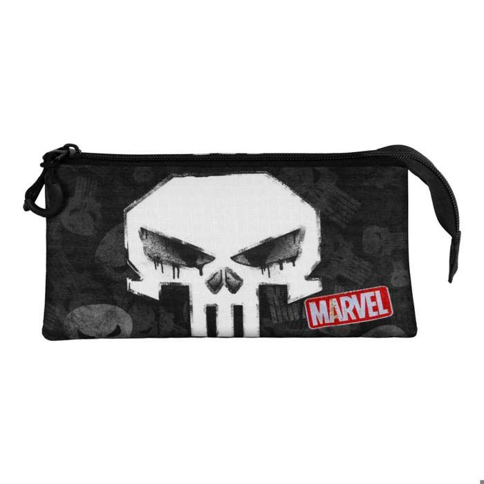 Trousse Triple - Punisher Skull - Noir - Taille Unique