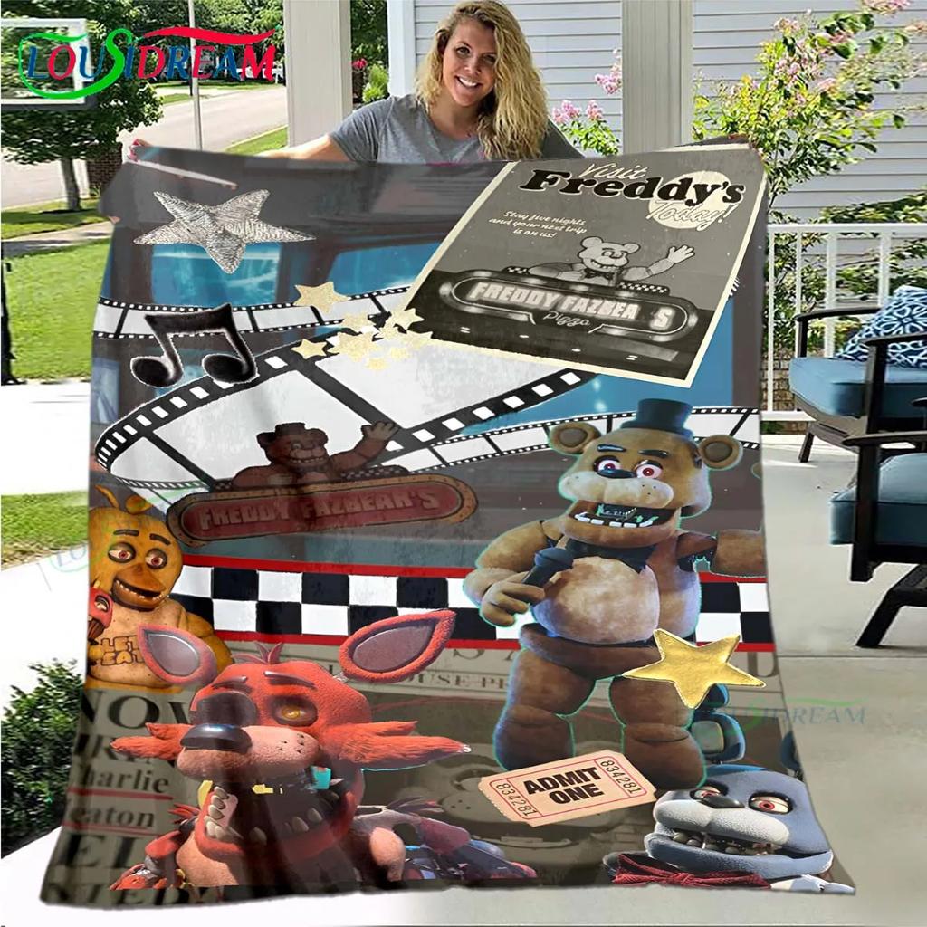 Горячие Персонажи Ужасов Узор Фланелевый Тонкий Плед Портативный Домашний Дорожный Офисный Плед для Игр во Время Обеденного Перерыва Подарок на День Рождения