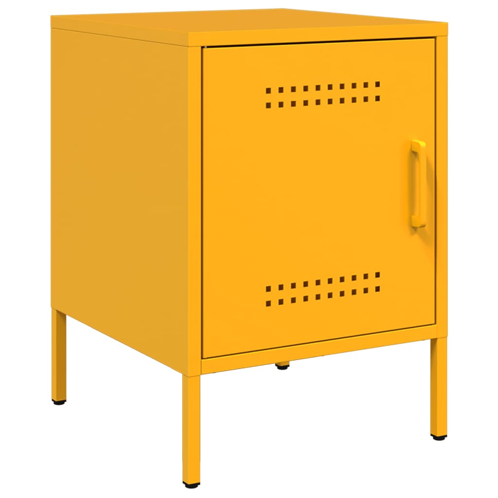 Nightstand Mustard Yellow 36 x 39 x 50.5 cm Steel