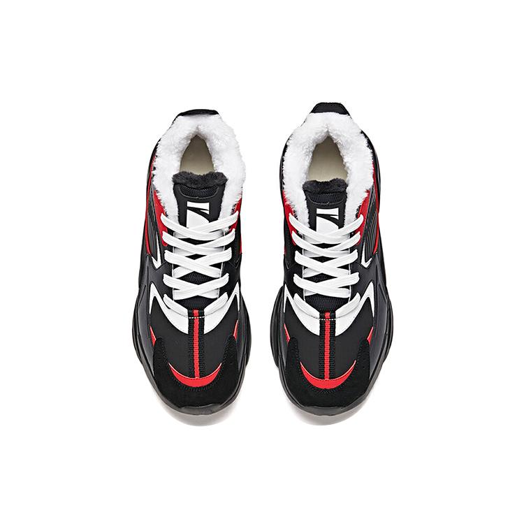 Anta Life Collection Slip Resistant Abrasion Resistant Low top Chunky Sneakers Men's Black Red 912048911-2