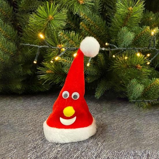 Electric Christmas Tree Swing Santa Hat Battery Powered Festive Decoration Swinging Dancing Tree for Table