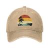 Travel Sea Beach Retro Sunset Baseball Cap for Men Women Vintage Trucker Hat Golf Hats Dad Hat Deep Heather