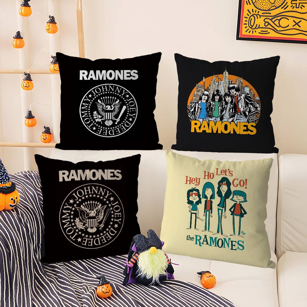 Наволочка Rock R-Ramones для офисного дивана, кресла в общежитии, короткий плюш, двусторонняя печать, декоративная подушка для дома