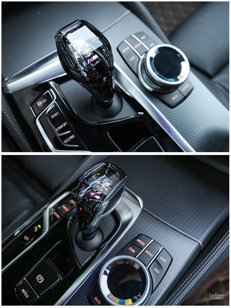 Compatible for BMW 5 Series: Crystal Gear Shift and Rotary Knob for 525li, 530li, 535le Models.