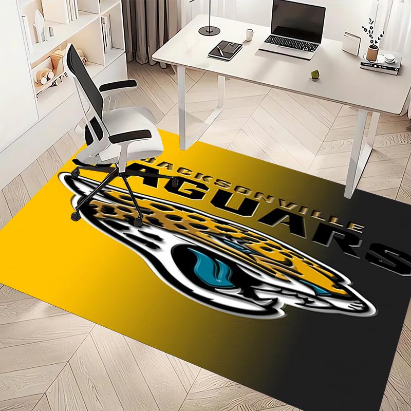 1pc Jacksonville Jaguars logo Print Area Rug - Soft, Washable Non-Slip Indoor Mat, Living Room, Home Office Decorative Rug,Office Decorative