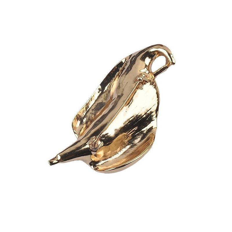 Винтажная металлическая брошь в виде листьев ириса для женщин, уникальный нежный костюм, корсаж, аксессуары, ювелирные изделия для вечеринок