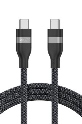 Кабель Anker высокой прочности, совместимый с USB PD MacBook Pro iPhone 15 Galaxy iPad MacBook, различные черные USB-C и USB-C (1,8 м, 240 Вт, нейлон) Про/Эйр