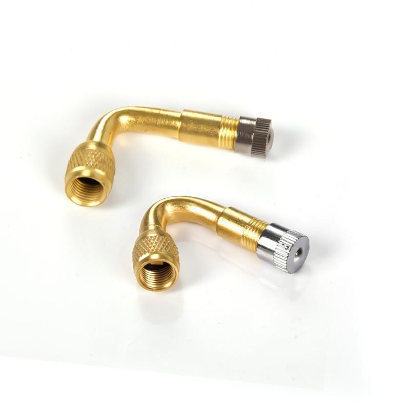 Motorcycle Corner Bend Valve Adaptor For Motorcycle Tire Valve Connectors Brass Auto Pneumatic Tire Valve Expansion Accessories