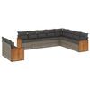 VidaXL Salon de Jardin avec Coussins 10 pcs, Canapés de Patio, Ensemble de Meubles, Mobilier de Terrasse Extérieur, Gris 3260198