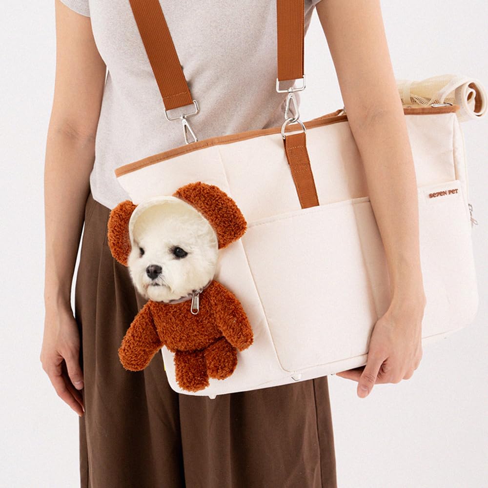 Сетчатая сумка-переноска для питомца через плечо [Семь питомцев], Ручная, Сумка, Прогулка, Материал, Принадлежности, Собака, Кошка, Путешествие, Стильная, Милая, Мягкая, Плечевая,