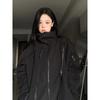 Harajuku Black Jacket Women Waterproof Y2k Streetwear Coat Vintage Aesthetic Anorak Oversize Outdoor Windbreaker Korean