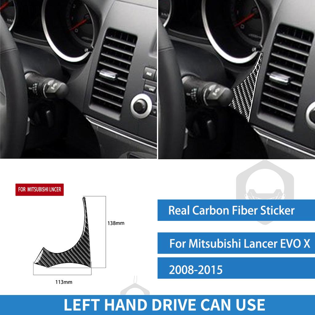 For Mitsubishi Lancer Evolution EVO X 2008-2015 Speedometer Trim Strip Cover Real Carbon Fiber Sticker Car Interior Accessories