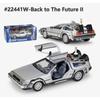 Welly 1/24 Назад в будущее Машина времени литая модель автомобиля DMC-12 Delorean металлическая игрушечная машинка подарочная коллекционная модель автомобиля