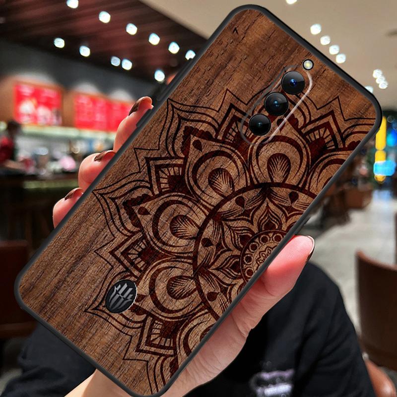 Деревянный чехол с цветочной мандалой для ZTE Nubia Red Magic 8S 9S 10S 8 9 10 Pro Plus 6S 7S 6 7 Pro 5G 6R 11 Pro Plus