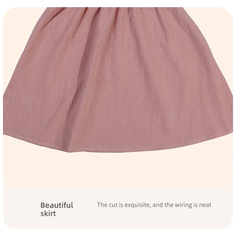 Платье принцессы с рукавами-крылышками для девочек, однотонное, с завязкой на воротнике сзади