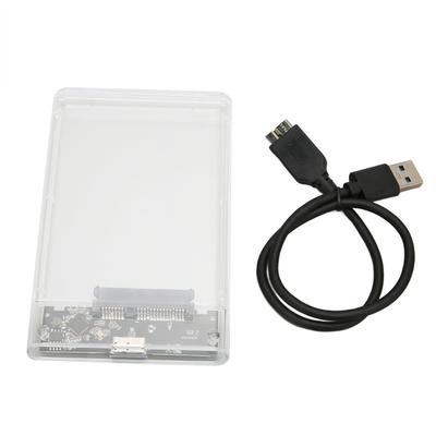 2,5-дюймовый прозрачный корпус для жесткого диска, портативный, Plug and Play, 2,5-дюймовый SATA, последовательный USB3.0, 5 Гбит/с, прозрачный